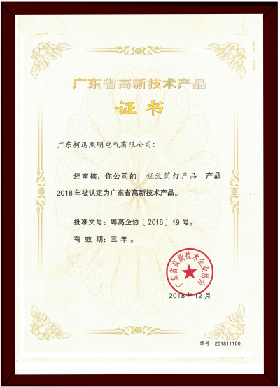 广东省高新技术产品证书-2